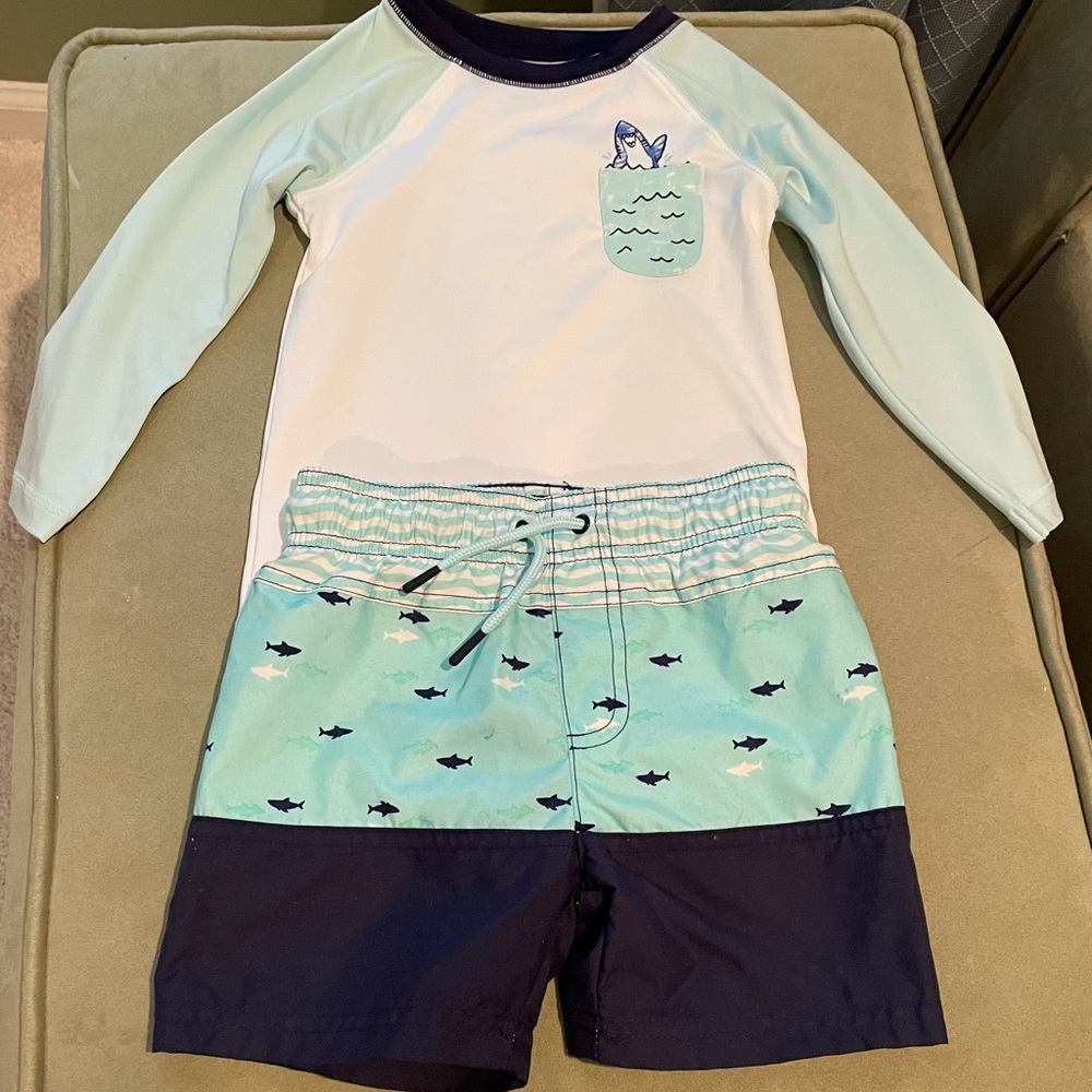 2T Rash Guard and Swim Bottom